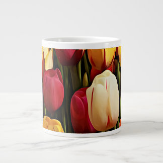 Taza De Café Gigante Tulipanos
