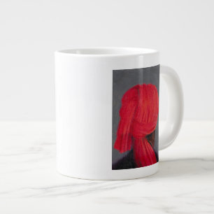 Taza De Café Gigante Turbante rojo en el gris 2014