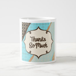 Taza De Café Gigante Turquesa Vintage — Muchas Gracias Jumbo Mug