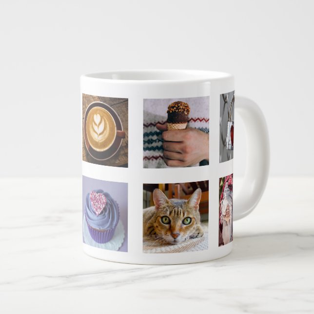 Taza De Café Gigante TUS plantillas de personalizado de FOTOS (Derecha)