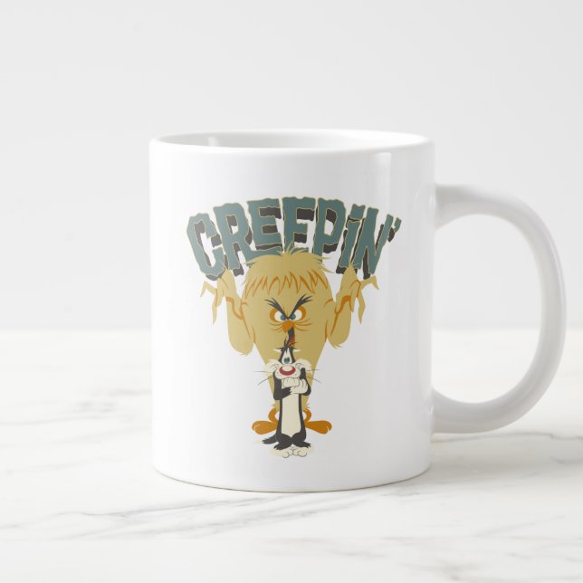 Taza De Café Gigante TWEETTER BIRD MONSTER™ "Creepin" Detrás de SYLVEST (Derecha)