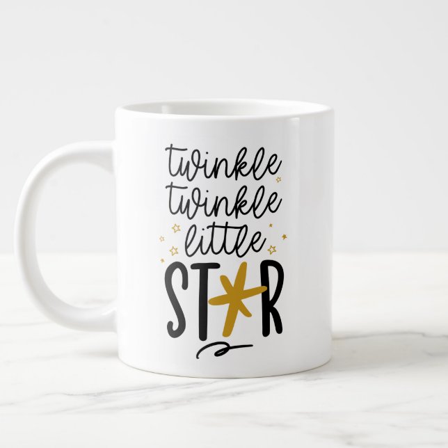 Taza De Café Gigante Twinkle Twinkle Little Star Doodle (Izquierda)