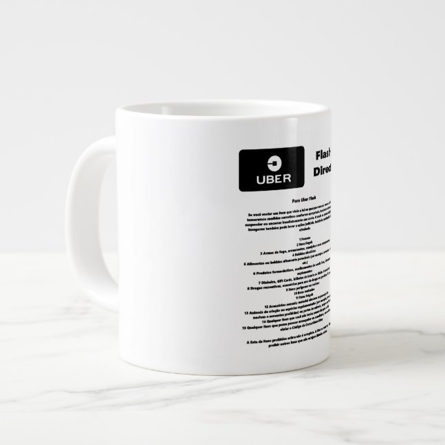 Taza De Café Gigante Uber Flash Direct Diretrizes (Izquierda)