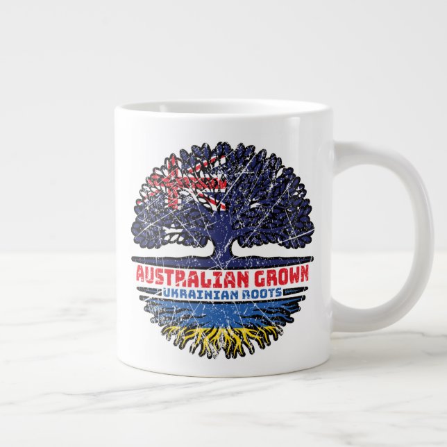Taza De Café Gigante Ucrania raíces de árboles australianos ucranianos (Derecha)