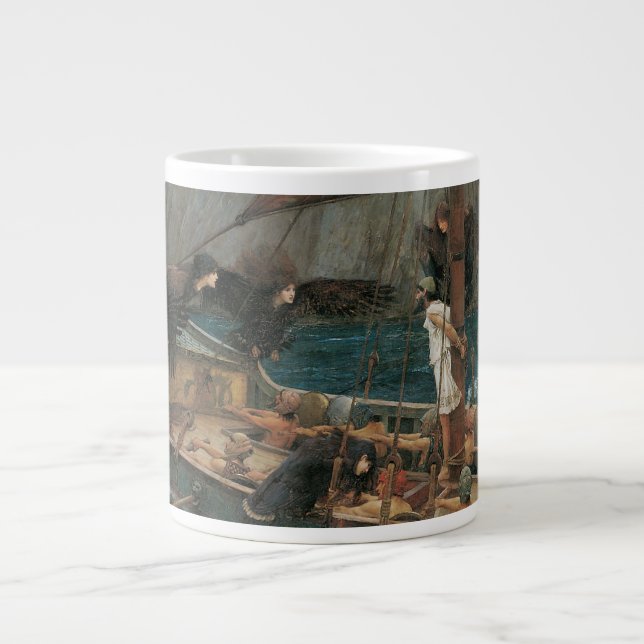 Taza De Café Gigante Ulises y las sirenas de John William Waterhouse (Frente)