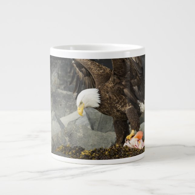 Taza De Café Gigante Último Eagle calvo (Frente)