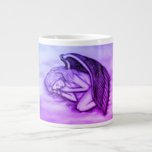 Taza De Café Gigante Un ángel durmiente en las nubes del cielo