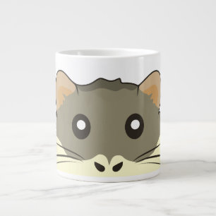 Taza De Café Gigante Un animal Personalizado con una bufanda multicolor