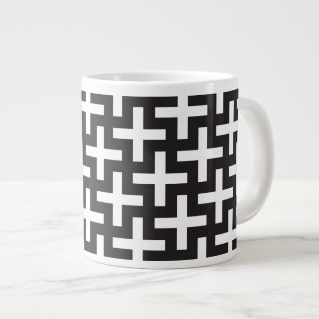 Taza De Café Gigante Un b&w modela hecho con "más" muestra (Derecha)