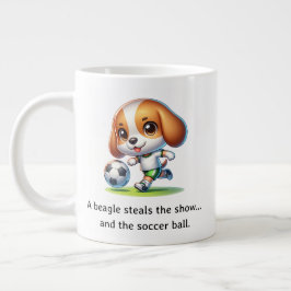 Taza De Café Gigante Un beagle roba el espectáculo