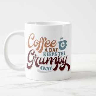 Taza De Café Gigante Un café al día para regalo de amante del café