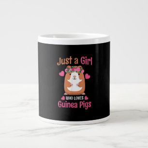 Taza De Café Gigante Un Chica que ama a los cerdos guineanos como cerdo