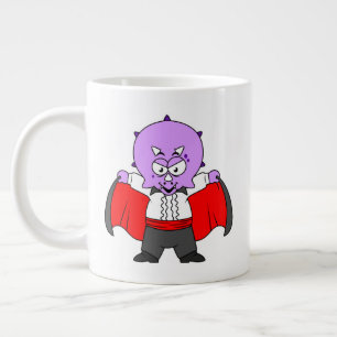 Taza De Café Gigante Un Dinosaurio De Ceratops Se Vestió Como Conde Drá