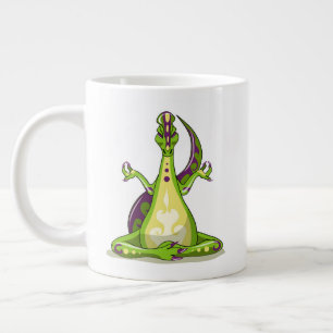 Taza De Café Gigante Un Dinosaurio Iguanodon Personalizado Haciendo Yog