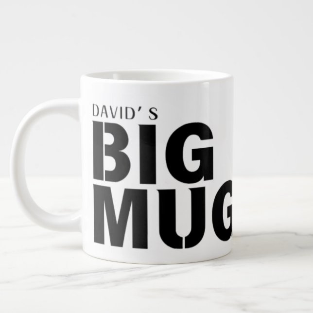 Taza De Café Gigante Un enorme jarro | Copa Jumbo de Novedad de nombres (Izquierda)
