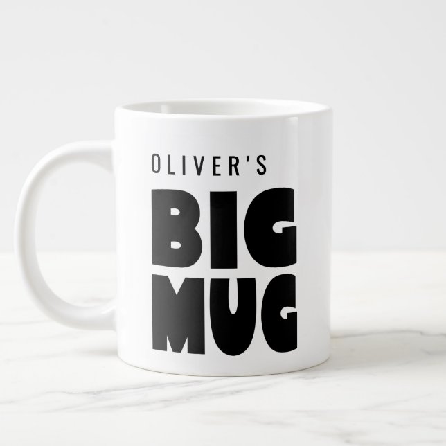 Taza De Café Gigante Un enorme jarro | Novedad de nombre personalizado (Izquierda)