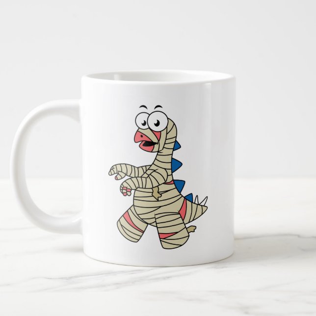 Taza De Café Gigante Un Estegosaurio Personalizado Se Vestió Como Una M (Izquierda)