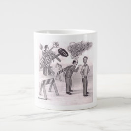 Taza De Café Gigante Un hombre enojado señalando con el dedo a otro hom