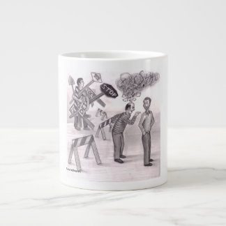Taza De Café Gigante Un hombre enojado señalando con el dedo a otro hom