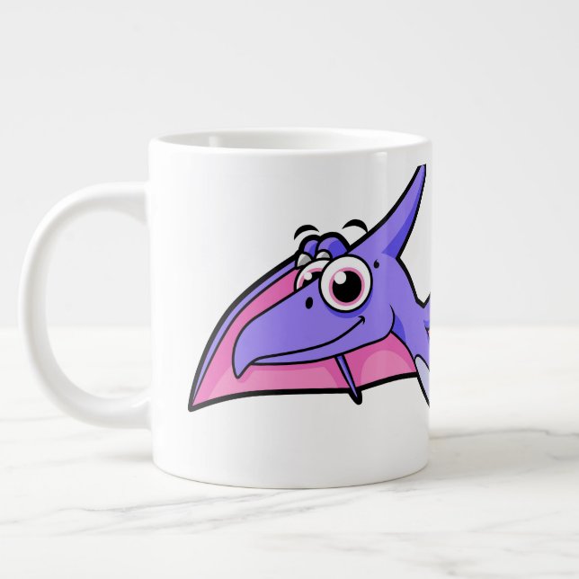 Taza De Café Gigante Un Ilustracion Agradable De Un Pterodáctilo Volado (Izquierda)