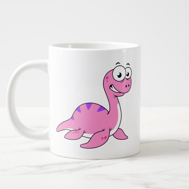 Taza De Café Gigante Un Ilustracion Agradable Del Monstruo De Loch Ness (Izquierda)