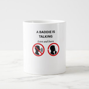 Taza De Café Gigante Un malvado está hablando Escucha y aprende Meme -