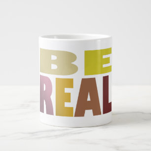 Taza De Café Gigante Un mensaje de diseño real con letras gruesas