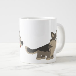 Taza De Café Gigante Un Personalizado aburrido y hambriento lobo