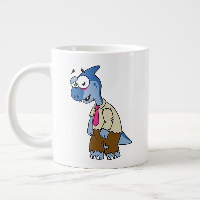 Taza De Café Gigante Un Personalizado Parasaurolophus Se Vestió Como Un (Izquierda)