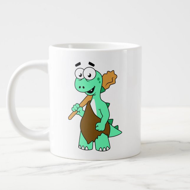 Taza De Café Gigante Un Personalizado Tyrannosaurus Rex Caveman. (Izquierda)