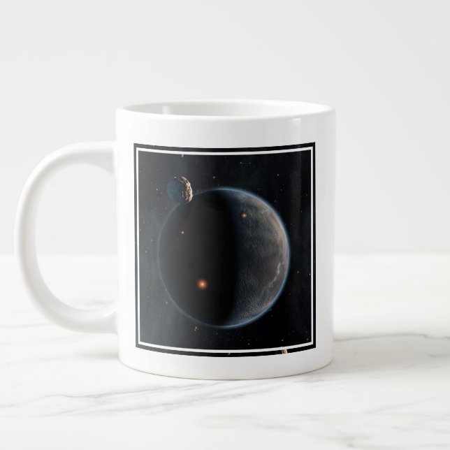 Taza De Café Gigante Un Planeta Como La Tierra Rico En Carbono Y Seco. (Izquierda)