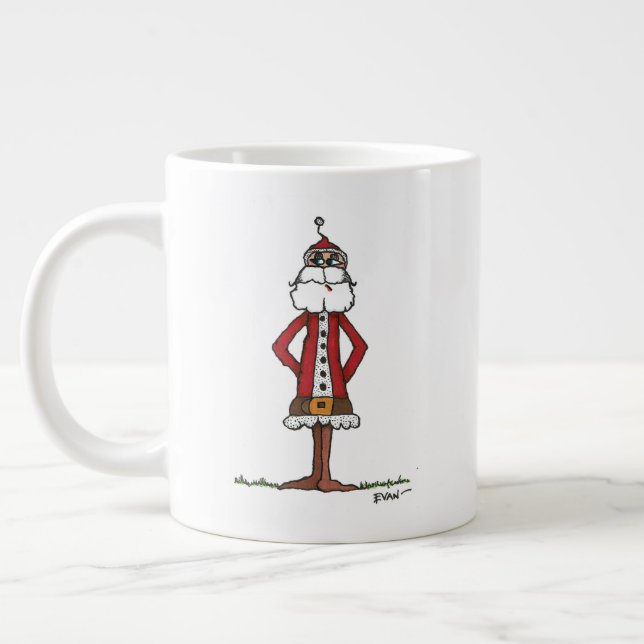 Taza De Café Gigante Un Santa No Divertido (Izquierda)