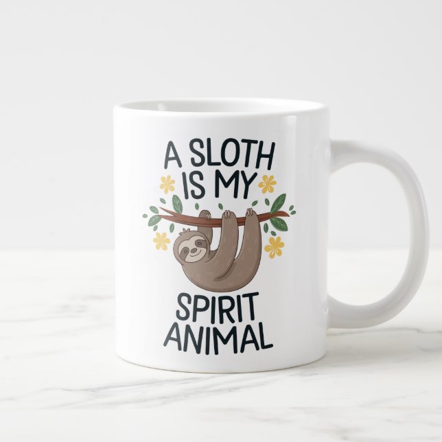 Taza De Café Gigante "Una consigna es mi animal espiritual (Derecha)