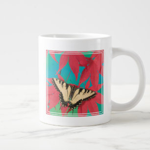 Taza De Café Gigante Una mariposa canadiense de cola de golondrina tigr