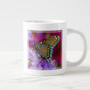 Taza De Café Gigante Una mariposa cola de golondrina de la especia