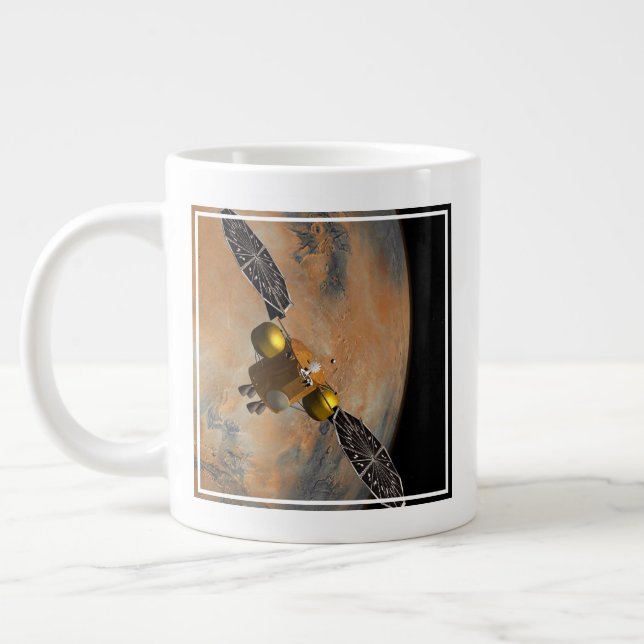 Taza De Café Gigante Una nave espacial orbitando Marte. (Izquierda)
