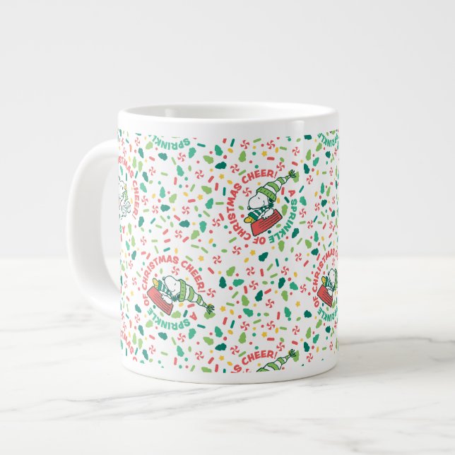 Taza De Café Gigante Una salpicadura de Navidades Patrón de Alegría (Izquierda)