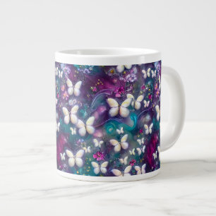 Taza De Café Gigante Una Serie de Mariposas Místicas Diseño 5