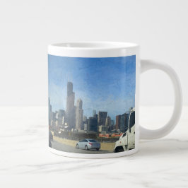 Taza De Café Gigante Una unidad transparente en Chicago Jumbo Coffee Mu