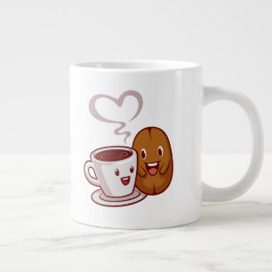 Taza De Café Gigante Único dúo matutino alegre