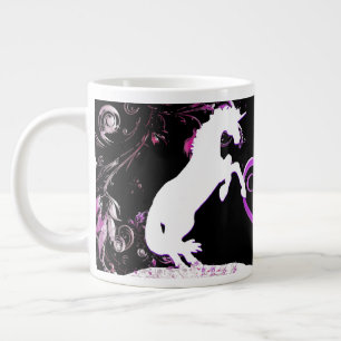 Taza De Café Gigante Unicornio blanco V (Splash colorido)