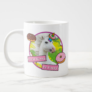Taza De Café Gigante Unicornio con donuts