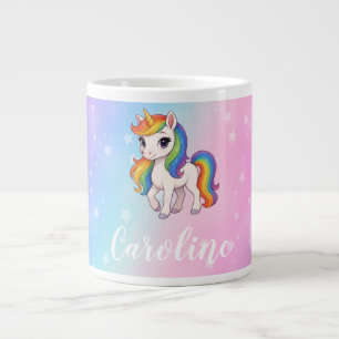 Taza De Café Gigante unicornio mágico colorido