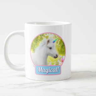 Taza De Café Gigante Unicornio Poni Blanco