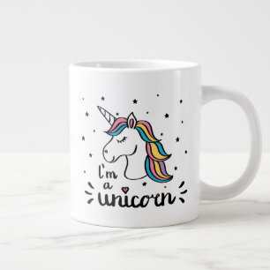Taza De Café Gigante Unicornio  Soy Unicornio