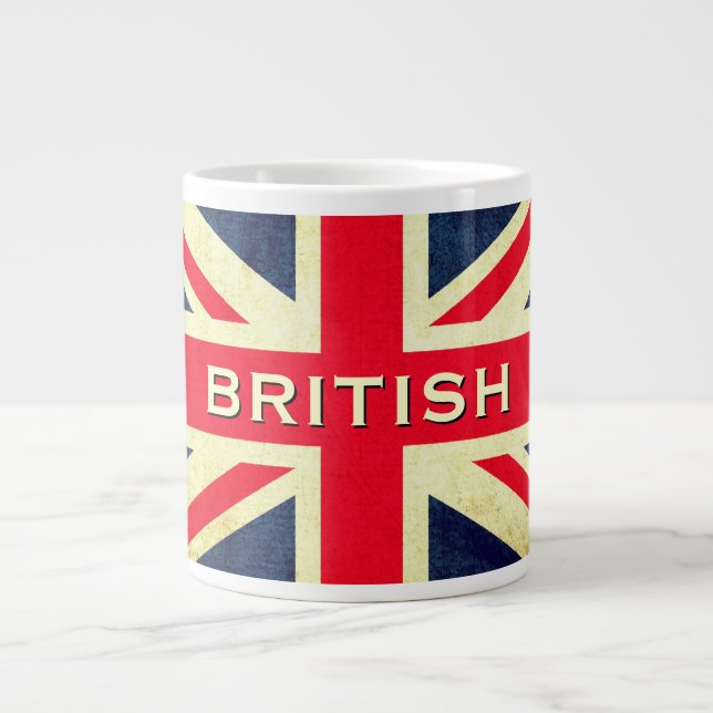 Taza De Café Gigante Unión Británica Jack Jumbo Tea Mug (Frente)