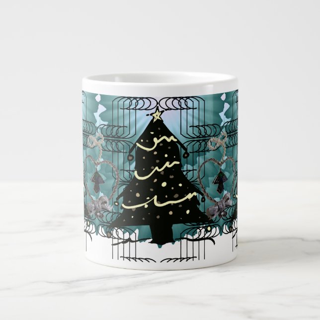 Taza De Café Gigante Unique Christmas Tree Modern Holiday Design  (Frente)