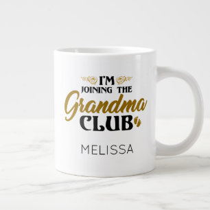 Taza De Café Gigante Unirse a la revelación del bebé club de la abuela