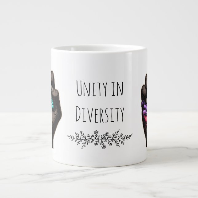 Taza De Café Gigante Unity in Diversity (Frente)