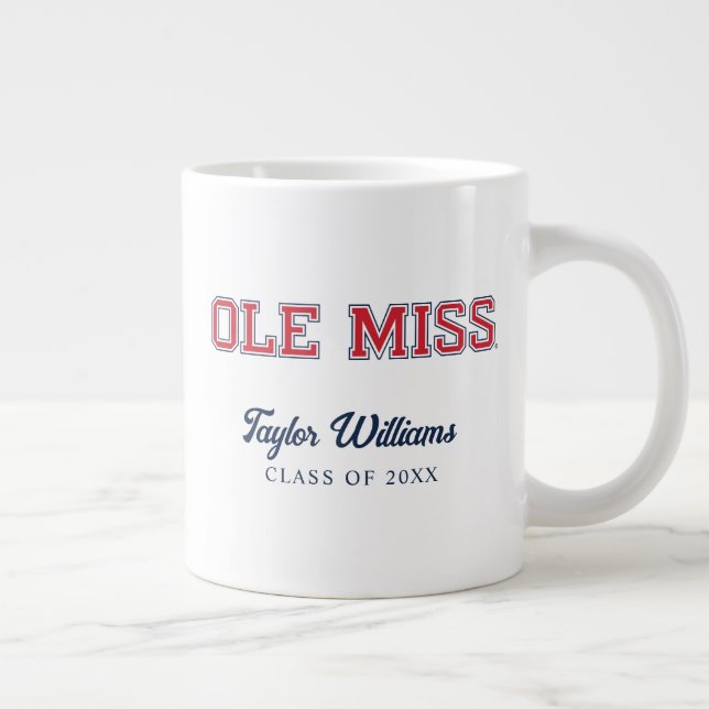 Taza De Café Gigante Universidad de Misisipi | Ole Miss Wordmark (Derecha)